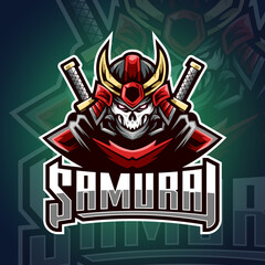 Samurai Warrior Logo Mascot Vector Illustration