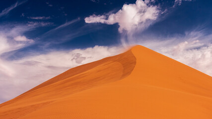 Fototapeta na wymiar clouds over the desert