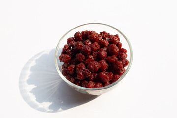 Star gooseberry in syrup in glass bowl