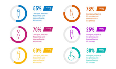 People Infographics, population information pictographic vector for presentation and website	