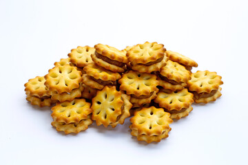 Pineapple Biscuits isolated on white background.