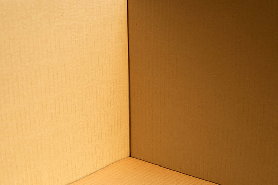 Empty Brown Cardboard Box Corner