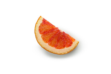 Red orange piece isolated on white background
