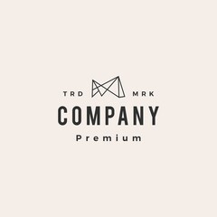 Fototapeta premium M letter mark geometric hipster vintage logo vector icon illustration