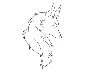 Modern wolf vector illustration 