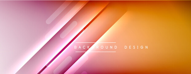 Dynamic lines abstract background. 3D shadow effects and fluid gradients. Modern overlapping forms