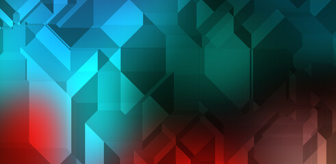 Obraz premium Polygonal background. Colorful wallpaper with geometric design. Digital 3d illustration.