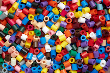 Fototapeta na wymiar Colorful background made of plastic beads