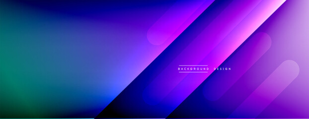 Fototapeta premium Dynamic lines abstract background. 3D shadow effects and fluid gradients. Modern overlapping forms