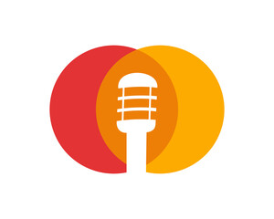 podcast microphone music studio logo icon
