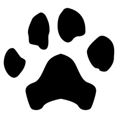 犬の足跡のシルエット　ベクター