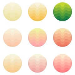 Shape logos set. Isolated abstract colorful round shape logos set on white background vector illustration. Logos background set.