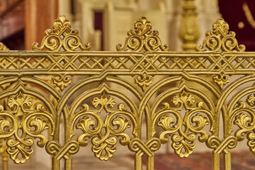 Interior view and decoration of the central Budapest synagogue