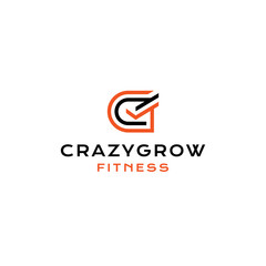 letter CG Fitness logo vector icon illustration modern style for your business