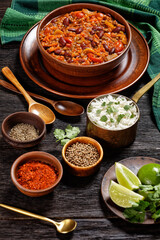 vegetarian chili with kidney beans and lentils
