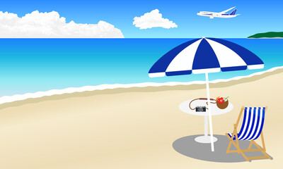 ビーチ　青空　リゾート　トロピカル