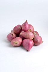a group of Shallot, on white background