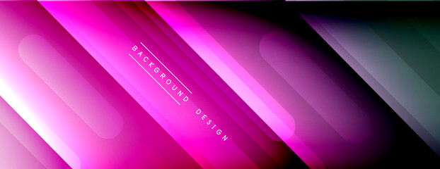 Fototapeta premium Dynamic lines abstract background. 3D shadow effects and fluid gradients. Modern overlapping forms