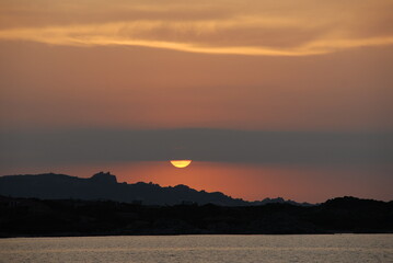 Tramonto nell'Arcipelago di La Maddalena, Sardegna