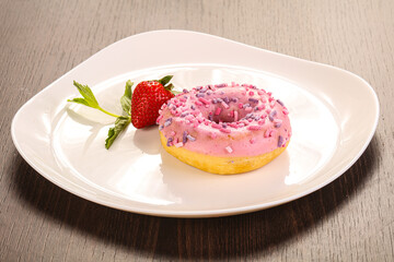 Glaze cundy donut with chocolate