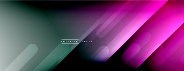 Fototapeta premium Dynamic lines abstract background. 3D shadow effects and fluid gradients. Modern overlapping forms