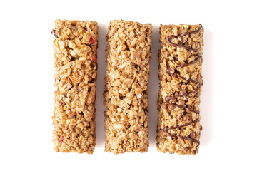 muesli bars isolated on white background
