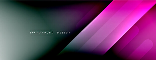 Obraz premium Dynamic lines abstract background. 3D shadow effects and fluid gradients. Modern overlapping forms