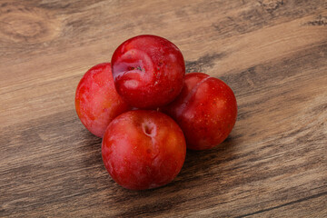 Ripe sweet tasty red plum