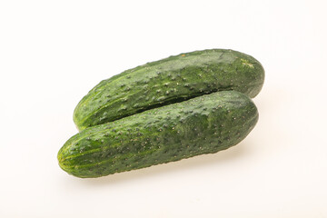 Ripe organic natural green cucumber