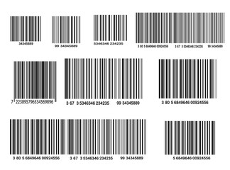 Barcode isolated on transparent background. Vector icon