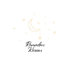 Ramadan Kareem with moon banner