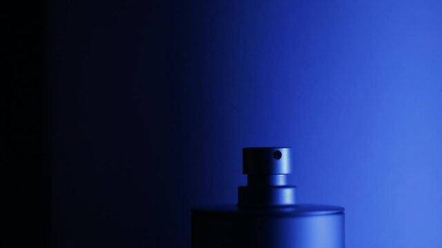 bottle isolated on black. Perfume bottle. 