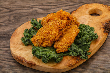 Hot fried crispy chicken wings
