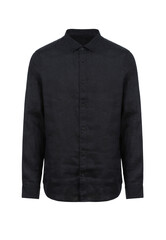 Black blank men's shirt. Front view