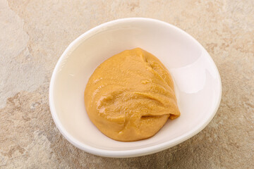 Peanut butter in the bowl