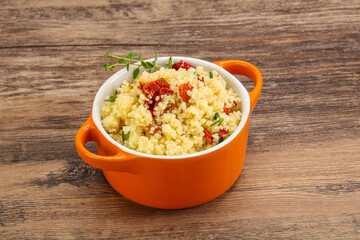 Vegetarian uisine - couscous with vegetables