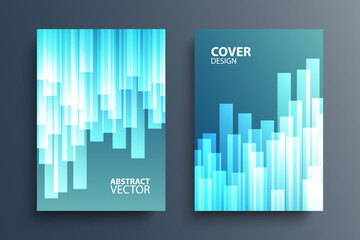 Cover templates with dynamic lines. Futuristic abstract backgrounds for your graphic design. Vector illustration.