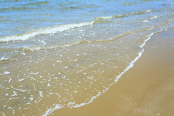 Beautiful sandy beach Livacina on Island Rab, Adriatic sea, Croatia