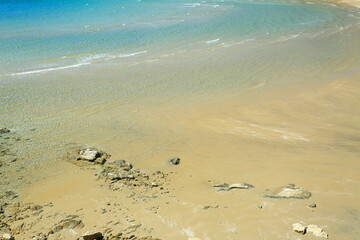 Beautiful sandy beach Livacina on Island Rab, Adriatic sea, Croatia