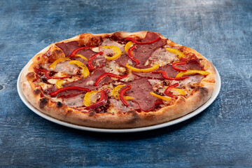 italian pizza on the white plate