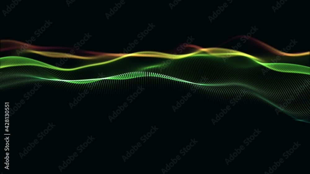 Poster abstract network mesh waving fx background loop/ 4k animation of an abstract fractal digital mesh ba