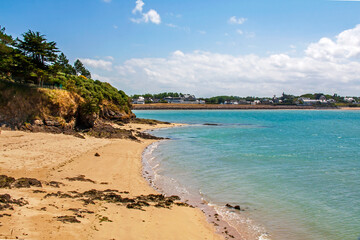 Saint Jacut de la mer. La plage, C&ocirc;tes-d'Armor. Bretagne	