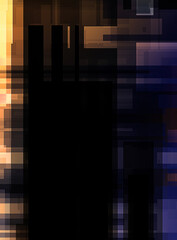 Futuristic abstract geometric wallpaper. Geometrical colorful shapes. Rectangular shapes background. Digital illustration of a tech layout.