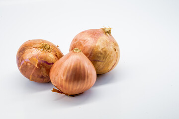 Holland Big onions isolated on a white background.