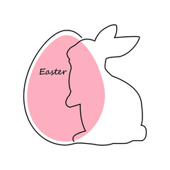 Easter Eggs isolated with various pictures for Holy Easter Day. Vector Illustration