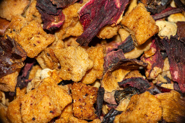 macro photo of dried fruits