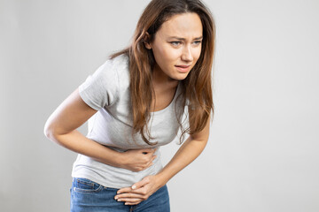 Woman with menstrual pain