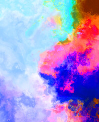 Brushed Painted Abstract Background. Brush stroked painting. Artistic vibrant and colorful wallpaper..