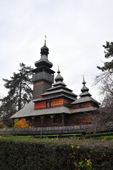 wooden church in the village