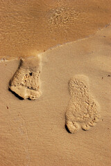footprints in the sand